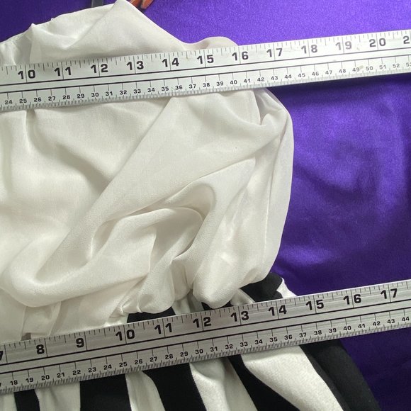 📌Double Zero Cute B/W Romper w/ Chiffon Top Part - Picture 10 of 14